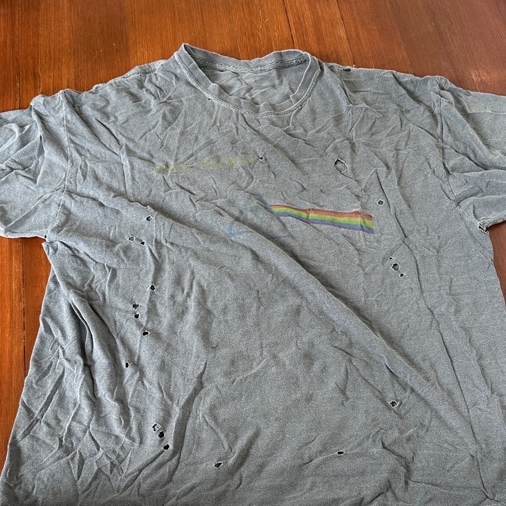 UO Oversized Distressed Pink Floyd Band Tee